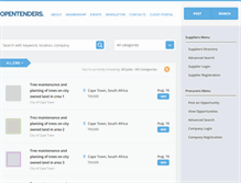 Tablet Screenshot of opentenders.com